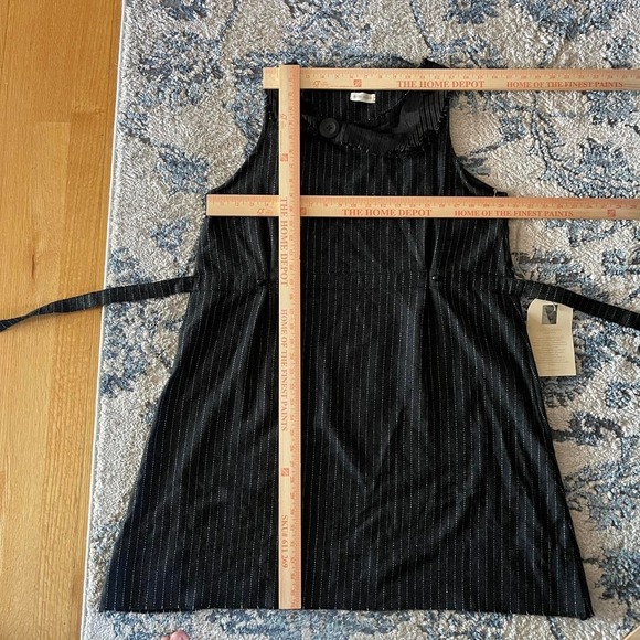 Vintage Y2K NWT Krista Larson Dress Gray Wool Blend Pinstripe Handmade One Size‎ - Picture 8 of 8